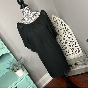 Sublime x Jay Godfrey Cold Shoulder Shift Dress Size Large Black Wedding Guest